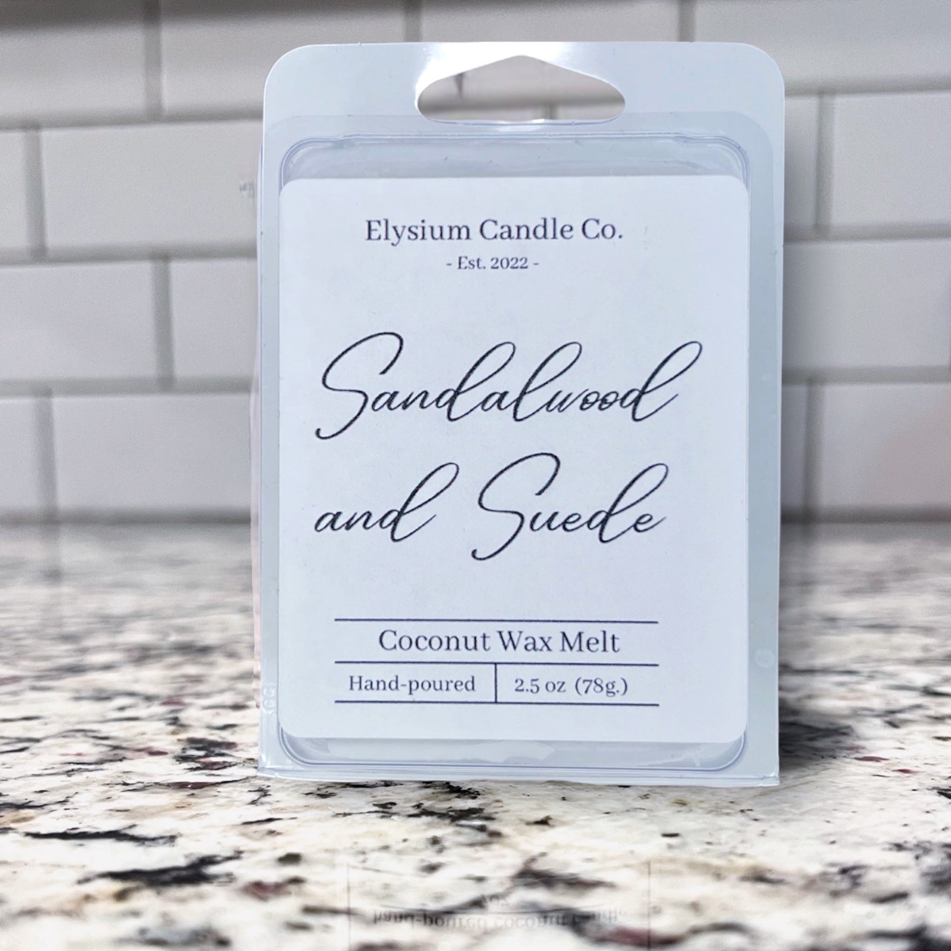 sandalwood and suede wax melt